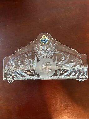 Crystal Napkin Holder in Clear Glass